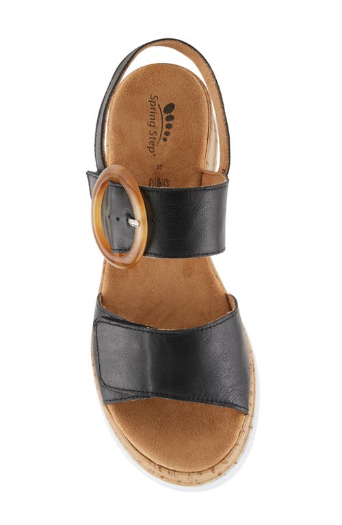 Spring Step Abarah Slingback Platform Sandal In Black