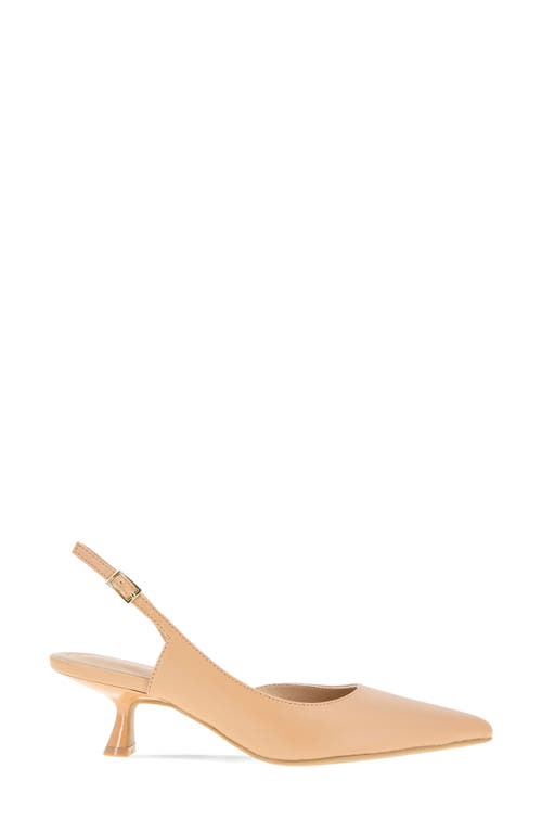 Shop Bcbgeneration Kittie Slingback Kitten Heel Pump In Tan