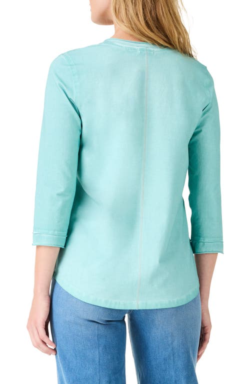 Shop Nzt By Nic+zoe V-neck Cotton Top In Coast