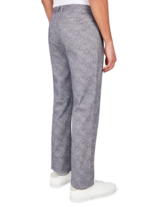 Brooklyn Brigade Marled Print Cotton Stretch 5-pocket Pants In Charcoal