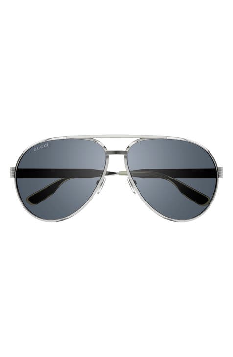 64mm Oversize Aviator Sunglasses
