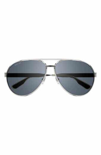 Gucci 59mm aviator sales sunglasses