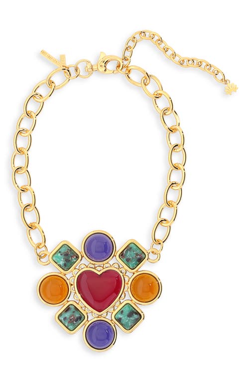 Lele Sadoughi Beloved Baroque Candy Heart Cluster Necklace