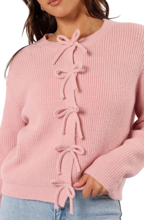 Petal And Pup Petal & Pup Wilde Bow Front Cardigan In Pink