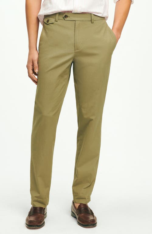 Brooks Brothers Stretch Supima Cotton Poplin Chinos Vetiver at Nordstrom, X