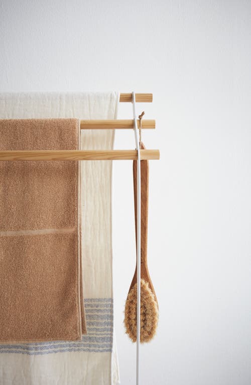 Yamazaki Bath Towel Hanger In White