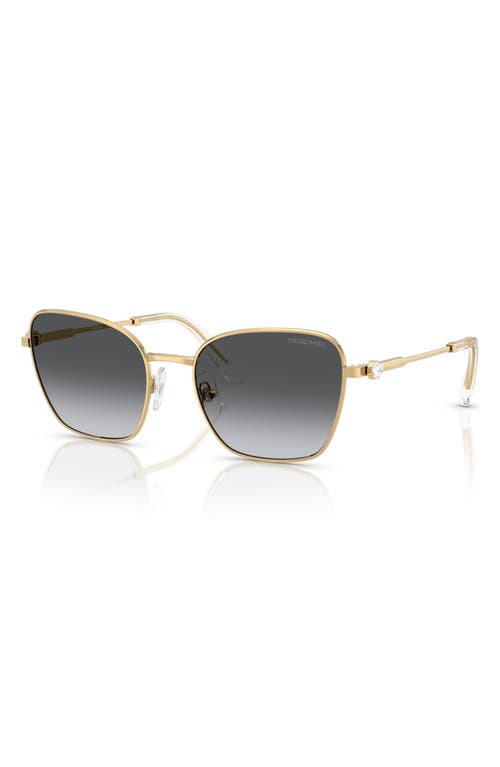 Swarovski 55mm Gradient Polarized Pilot Sunglasses In Gold