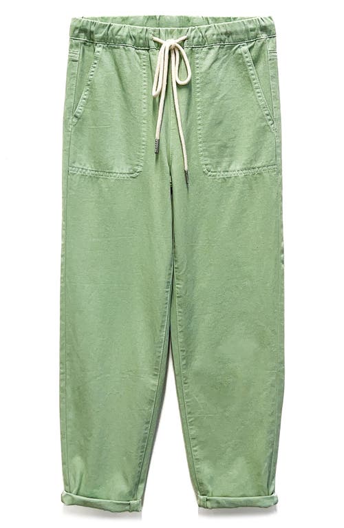 Tractr Kids' Contrast Stitching Cotton Joggers Green at Nordstrom,