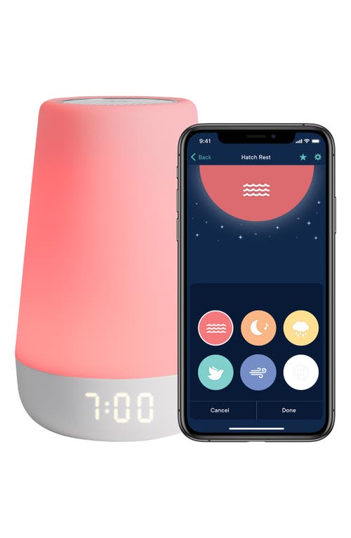 Hatch - Rest+ Night Light, Sound Machine and Audio Monitor with Time-to-Rise - White