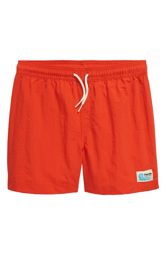Shop Pacsun Kid's Board Shorts In Firery Red