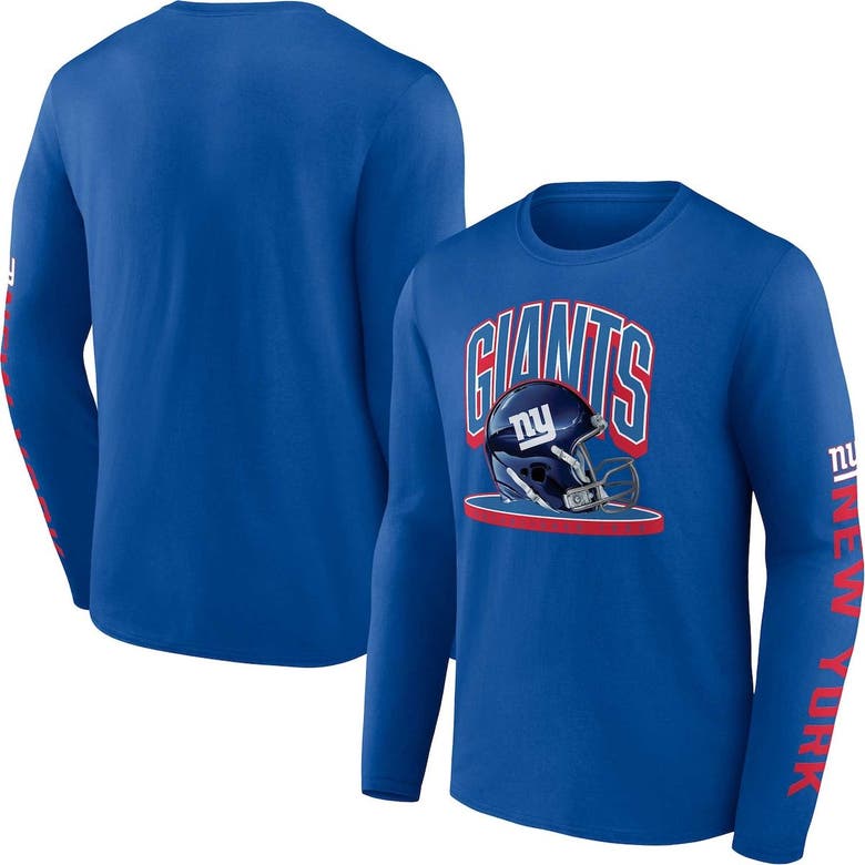 New Era New York Giants NFL Men's Pro Style Long Sleeve Shirt, Blue –  Fanletic