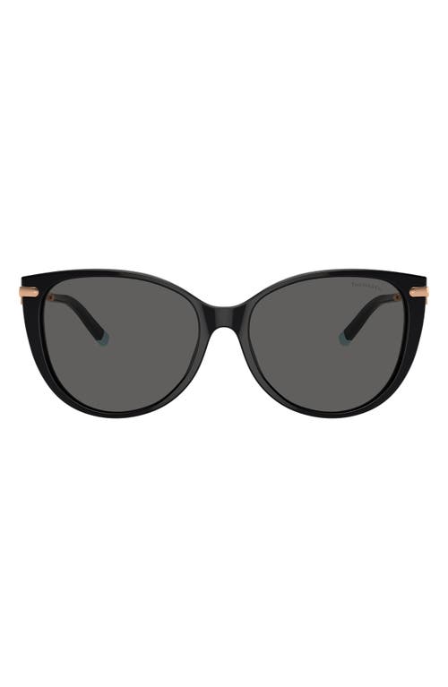 Tiffany & Co. 57mm Cat Eye Sunglasses in Black