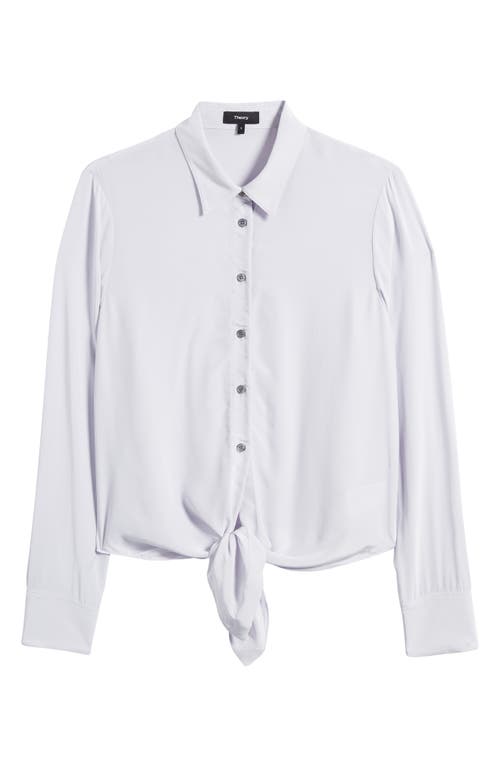 Theory Women's Self-tie Buttoned Shirt In Hydrangea - V4c