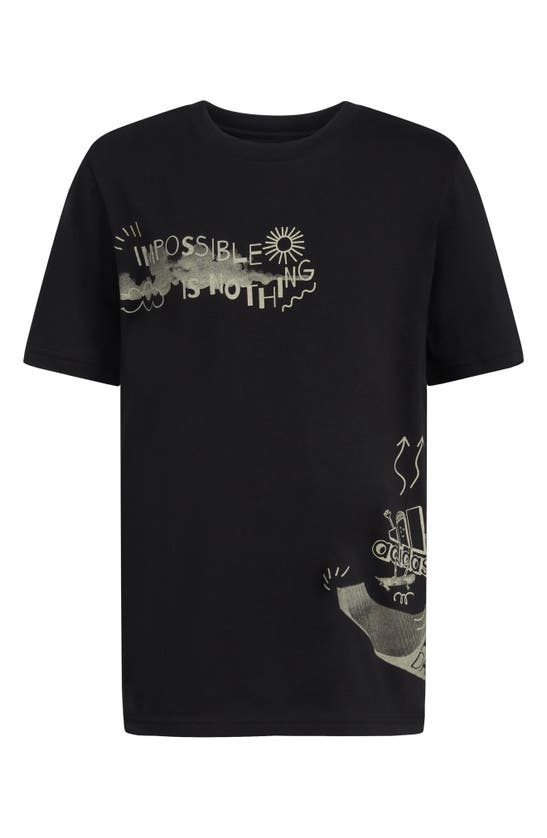 Shop Adidas Originals Kids' Daydreamer Graphic T-shirt In Black