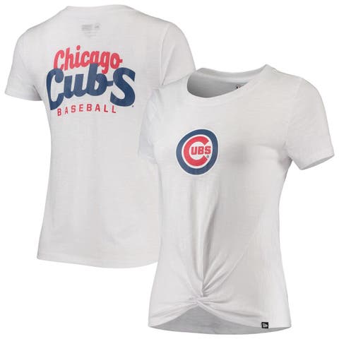 Women's Soft as a Grape White/Heathered Gray Chicago Cubs Plus Size Baseball  Raglan 3/4