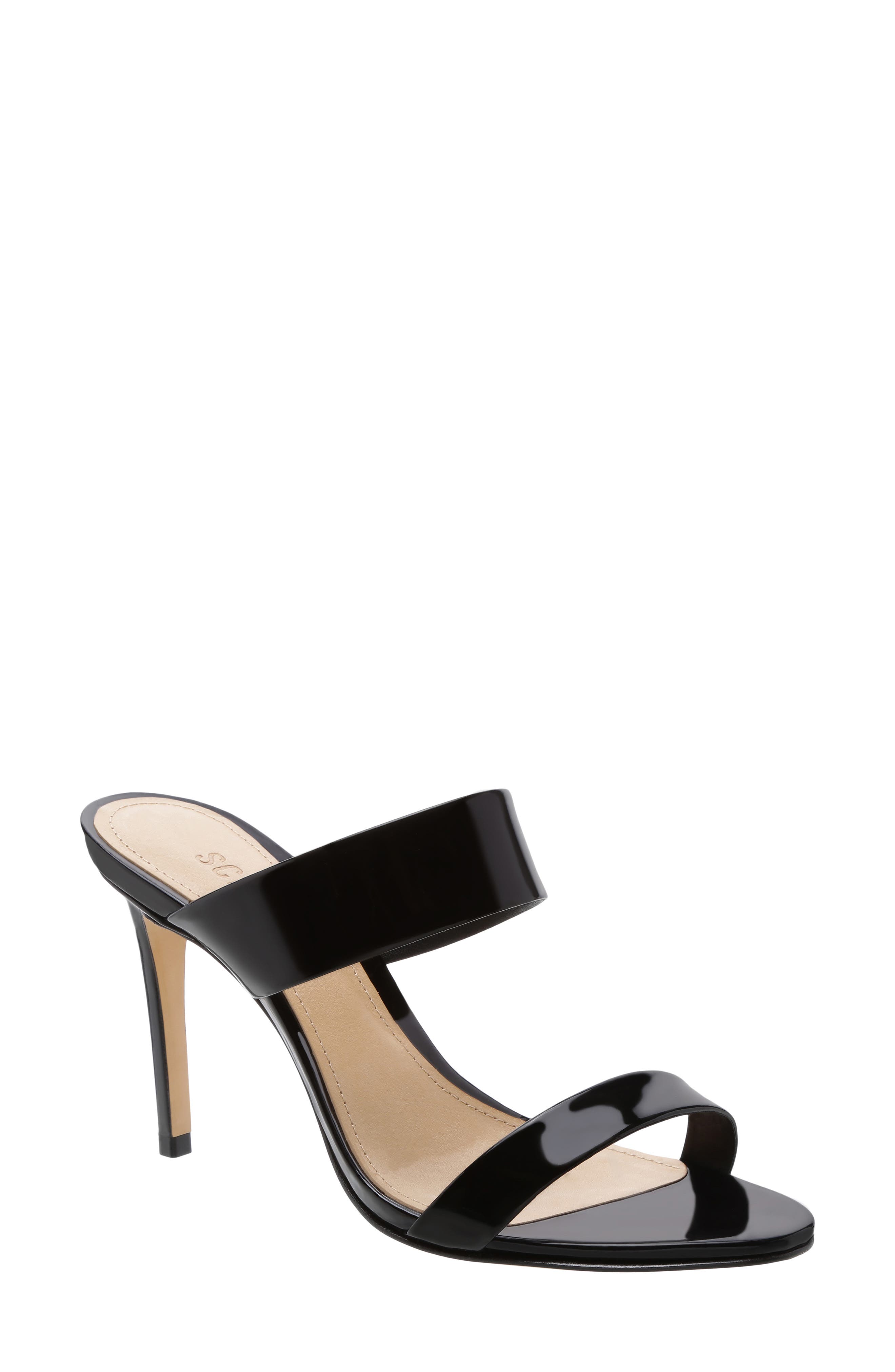 Schutz Leia Stiletto Slide Sandal, Black