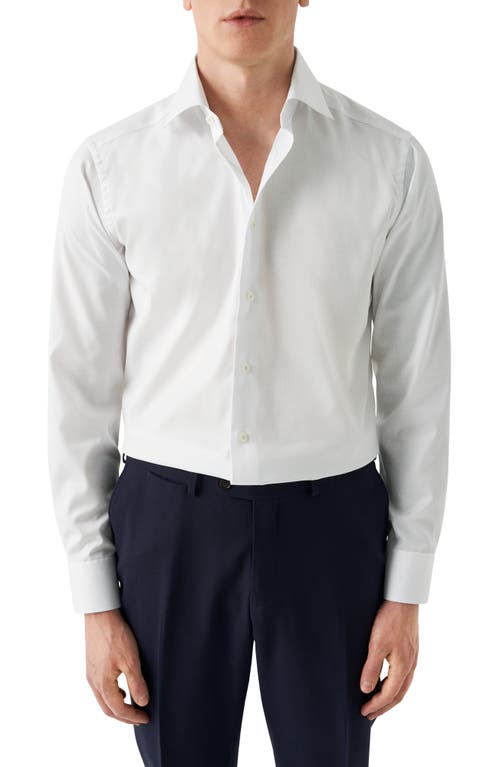 Shop Eton Slim Fit Cotton Dress Shirt In White