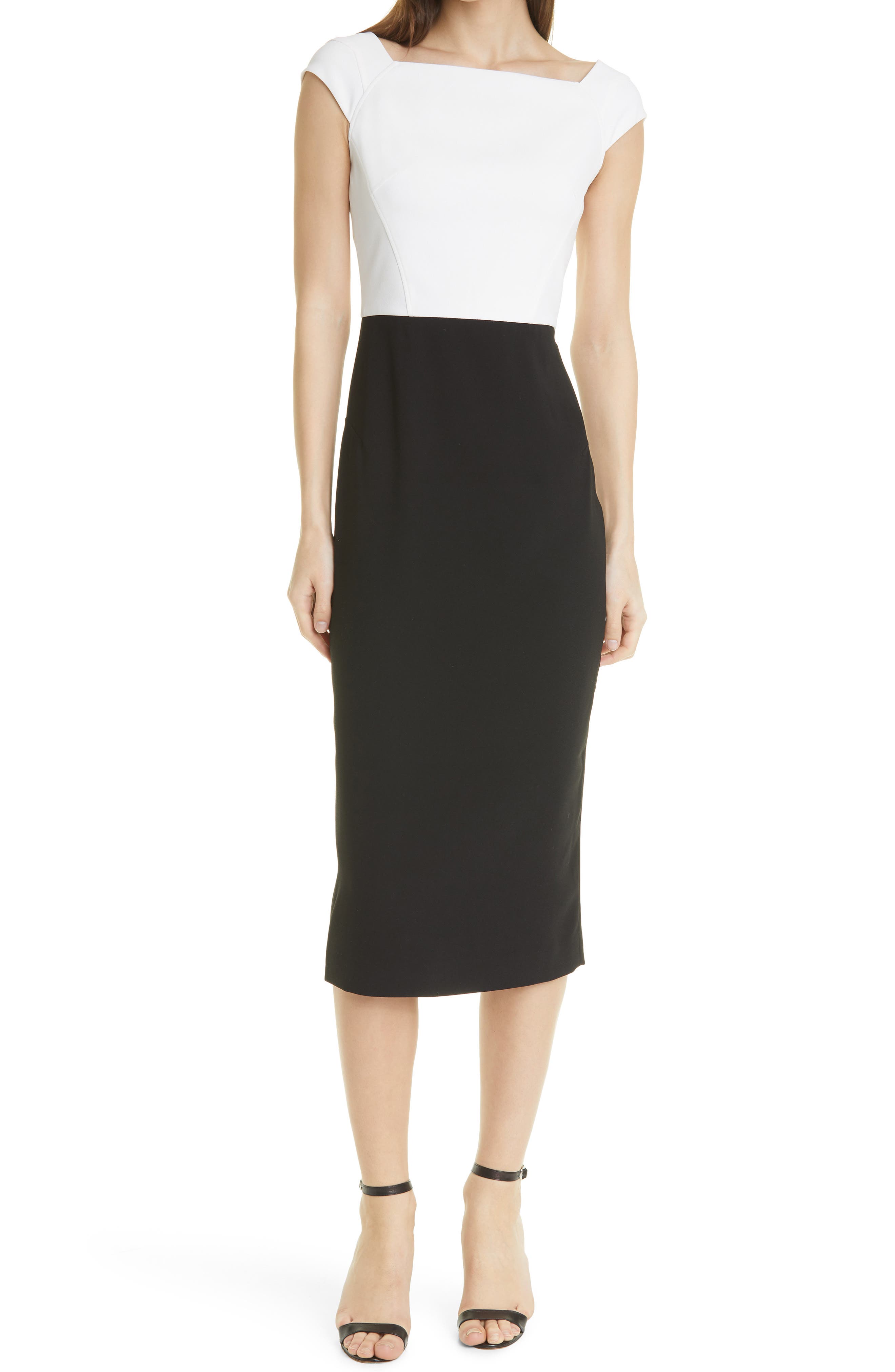 cream sheath dress with sleeves