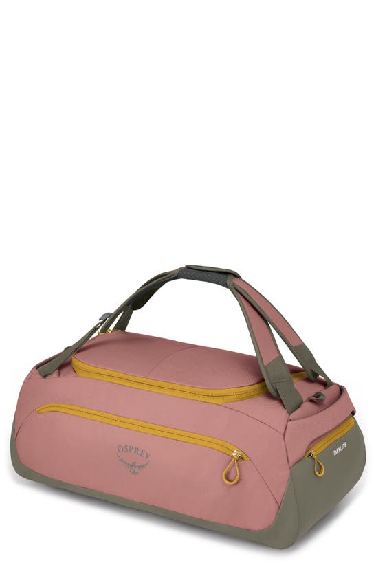 Shop Osprey Daylite 45l Duffle Bag In Ash Blush Pink/ Earl Grey