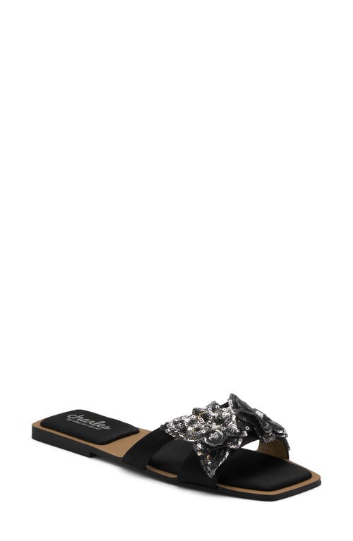 Shop Charles By Charles David Ordly Slide Sandal In Blackpewter