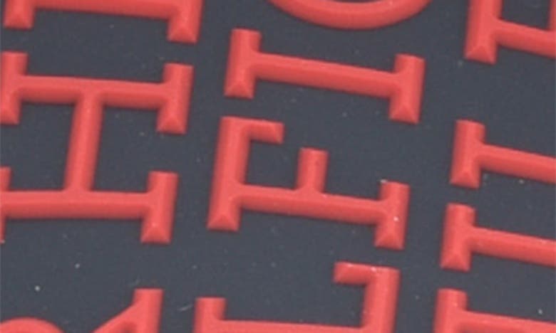 Shop Tommy Hilfiger Logo Slide Sandal In Red