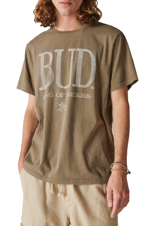 Lucky Brand Large Bud Logo Cotton Graphic T-Shirt Shitake at