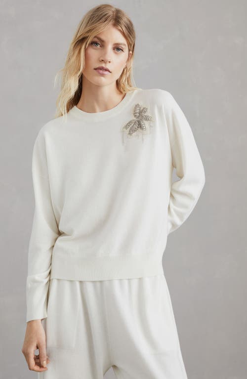 Shop Brunello Cucinelli Cashmere Sweater In White