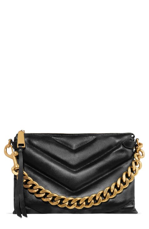 Rebecca Minkoff Chevron Quilted Love Crossbody Bag in Black at Nordstrom