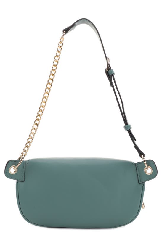 Shop Mali + Lili Evelyn Vegan Leather Belt Bag In Dark Sage