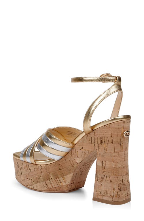 Shop Dee Ocleppo Havana Platform Sandal In Gold Combo