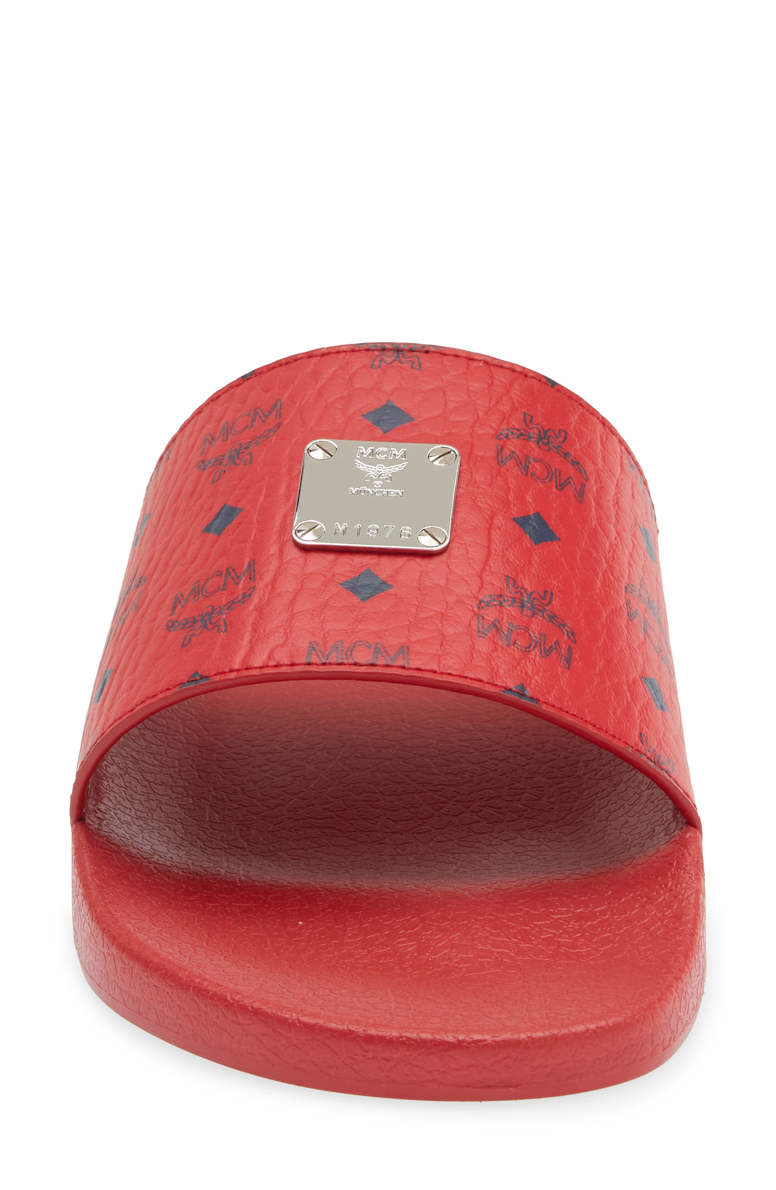 MCM red slides MCM Rubber Graphic Print Slides - Red Sandals, Shoes  main image 4