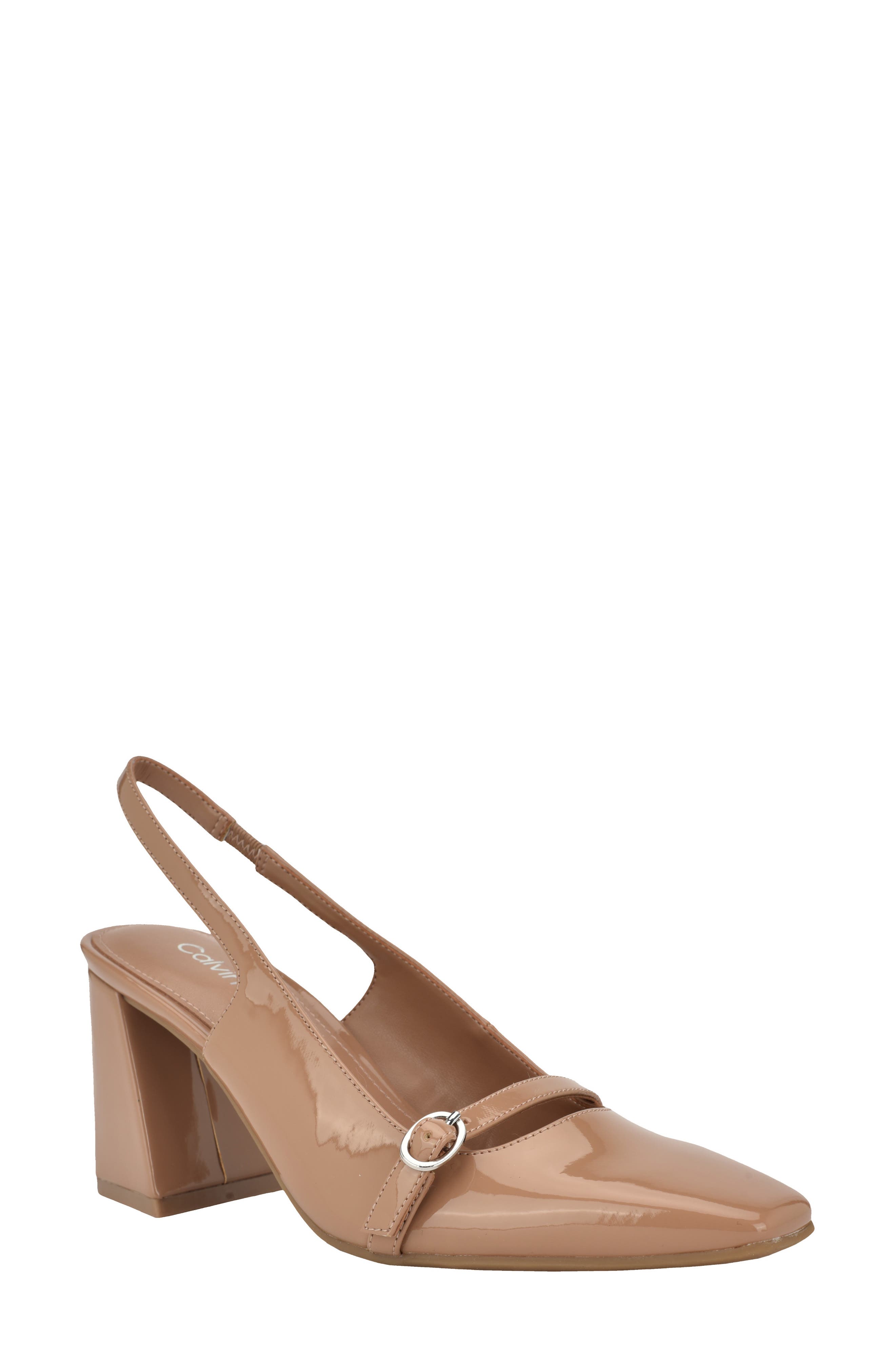 Calvin Klein Ellisa Slingback Pump in Light Natural 