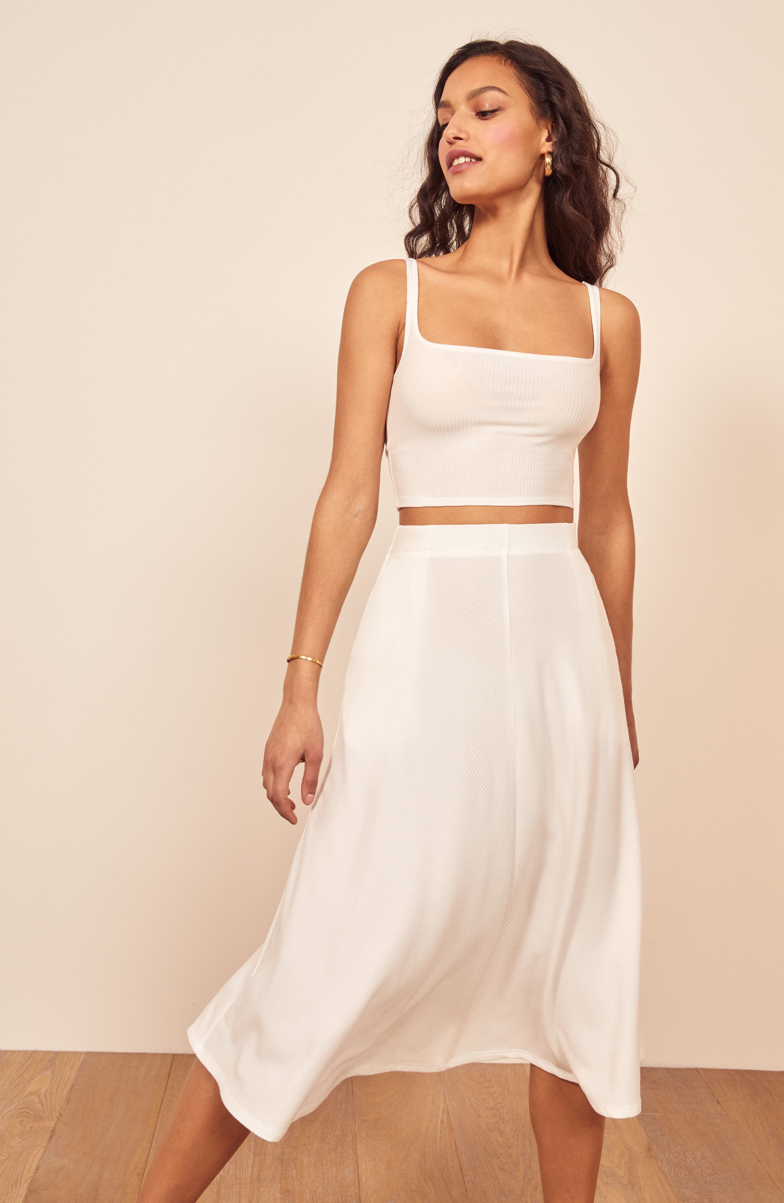 Reformation Molly Two-Piece Dress, White