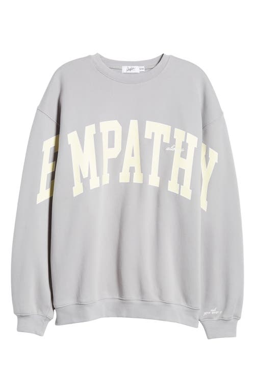 Shop The Mayfair Group Empathy Sweatshirt In Slate Grey/yellow