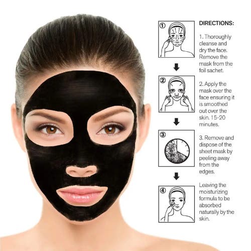 Shop Pursonic Purifying Charcoal Sheet Mask In Black