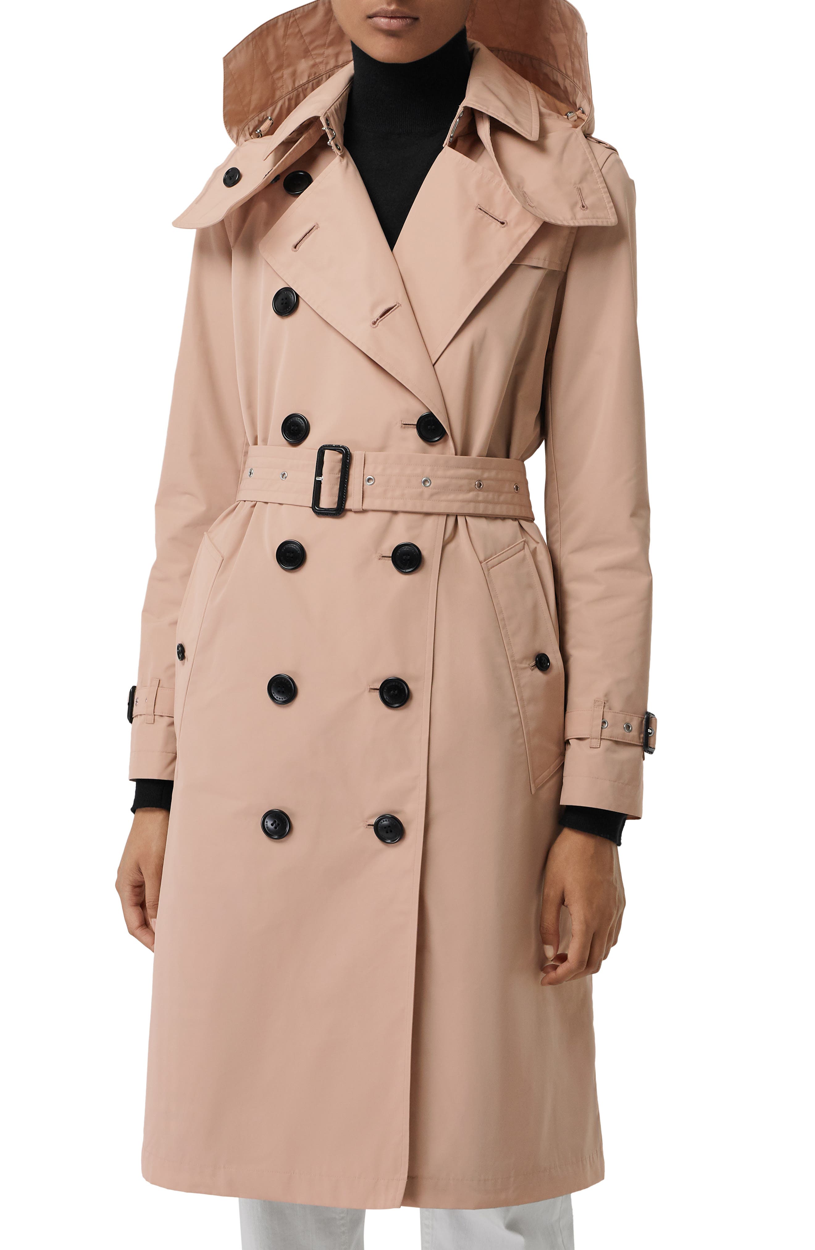 kensington hooded trench coat