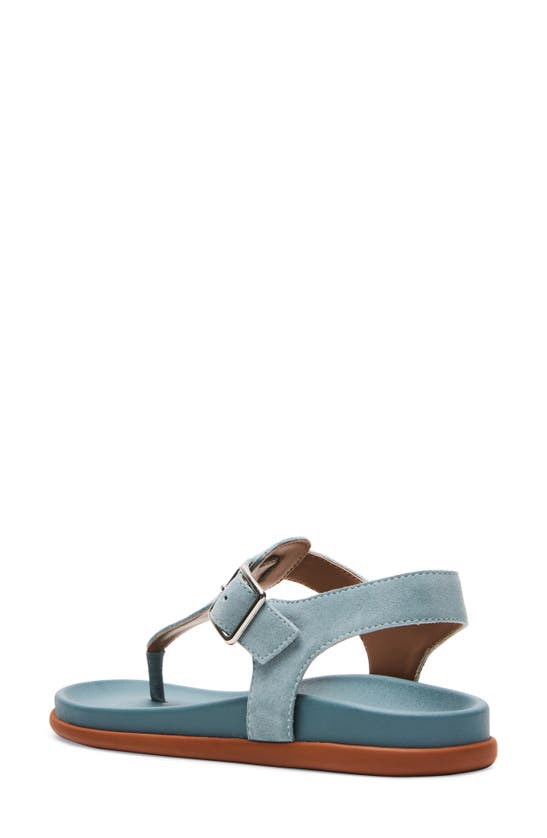 Shop Blondo Niomi Ankle Strap Sandal In Blue Suede