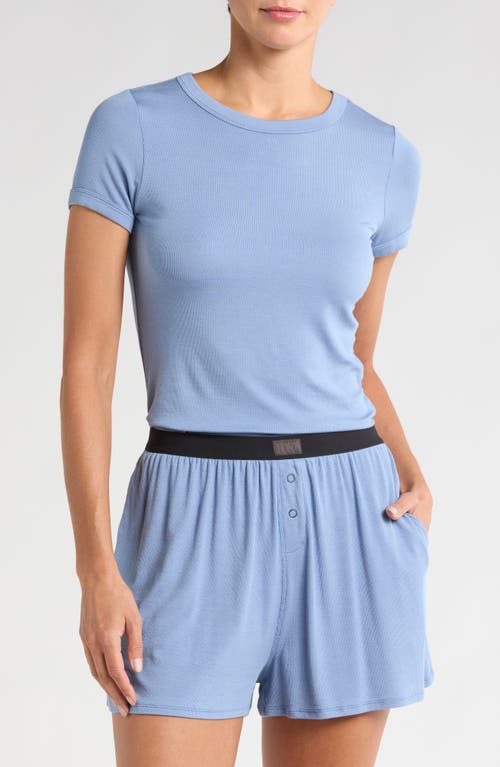 Shop Lunya Ribbed Short Pajamas In Pastoral Blue