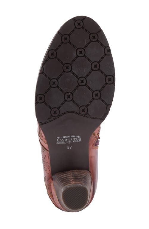 L'artiste By Spring Step Niobe Cap Toe Bootie In Rust Multi