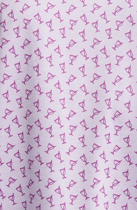 Shop Johnston & Murphy Xc4® Cocktail Print Performance Golf Polo In Lavendar