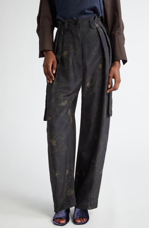 Cargo Pants Polyester And Silk