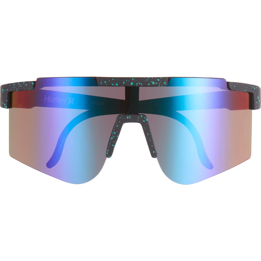 Hurley Semi-rim Shield 137mm Polarized Sunglasses In Blue