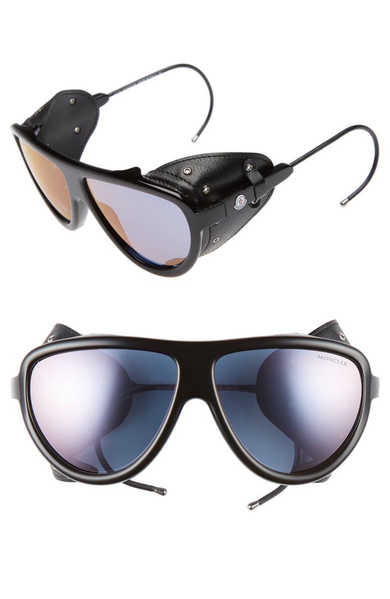 Moncler 57mm Mirrored Shield Sunglasses | Nordstrom