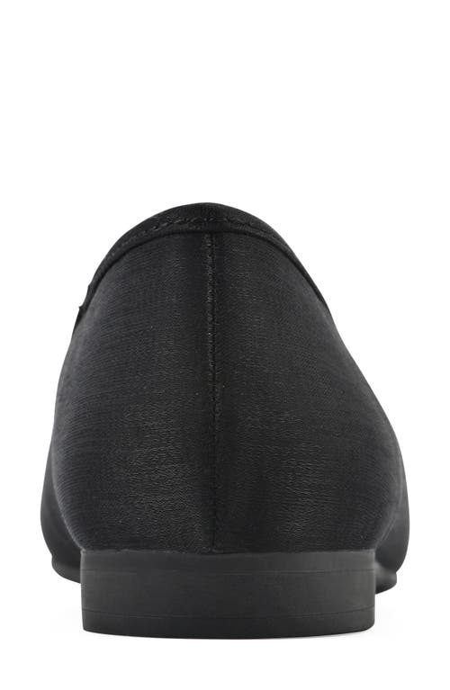Cliffs By White Mountain Bocci Cap Toe Flat In Black Shimmer Fabric