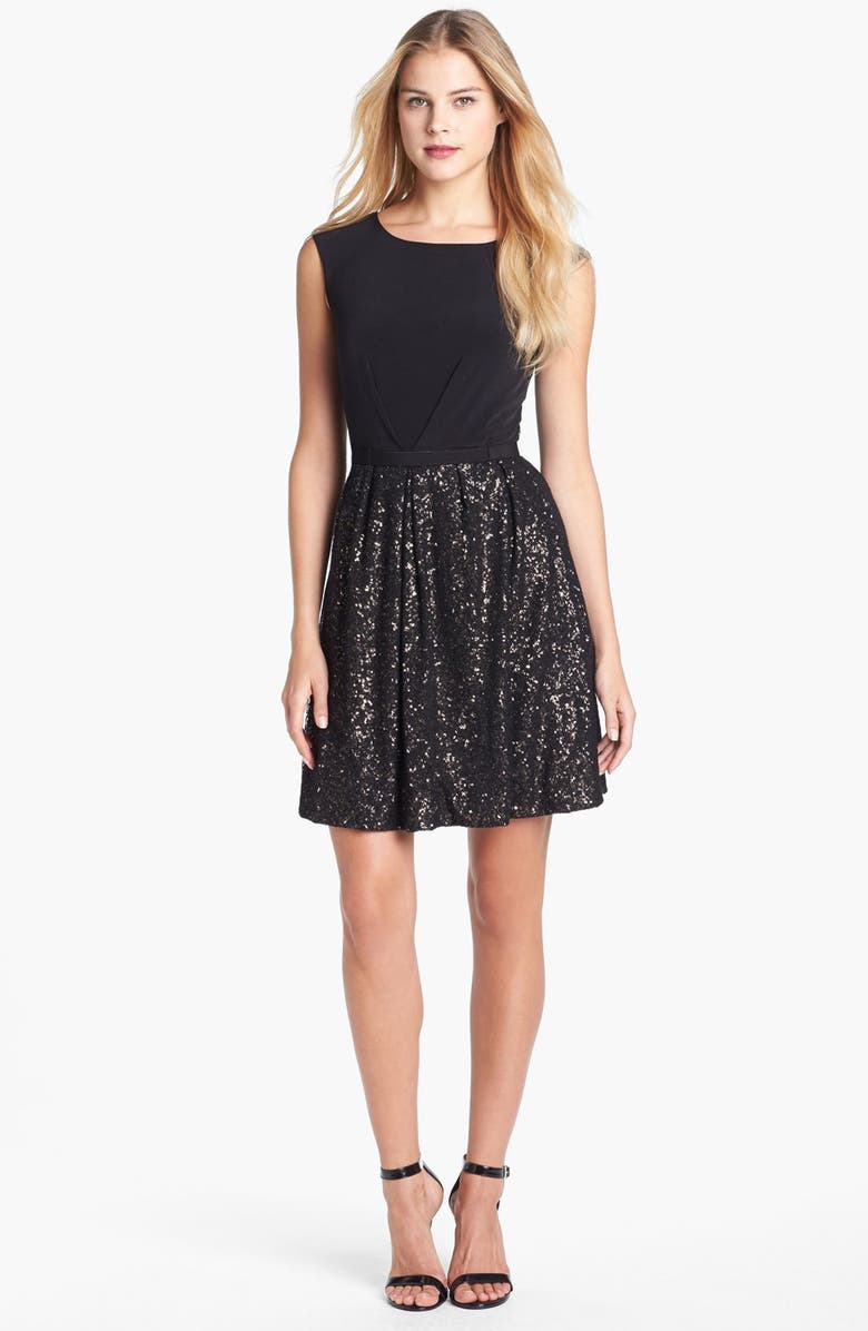 Laundry by Shelli Segal Embellished Jersey Fit & Flare Dress | Nordstrom