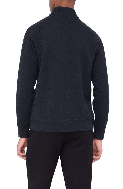 Shop Bugatchi Quarter Zip Pullover In Black