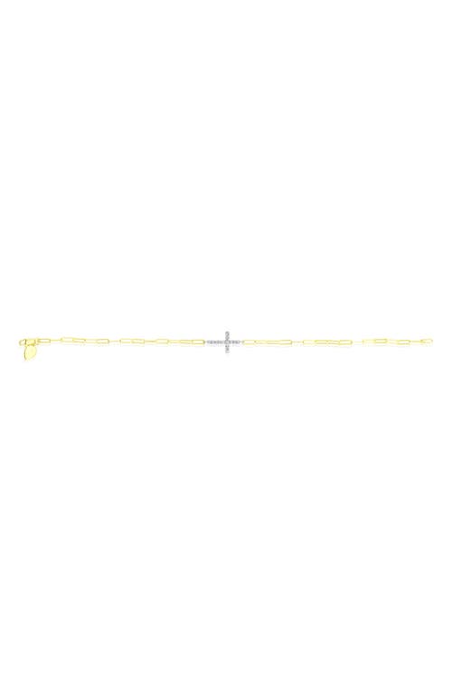 Meira T Diamond Cross Bracelet in Yellow