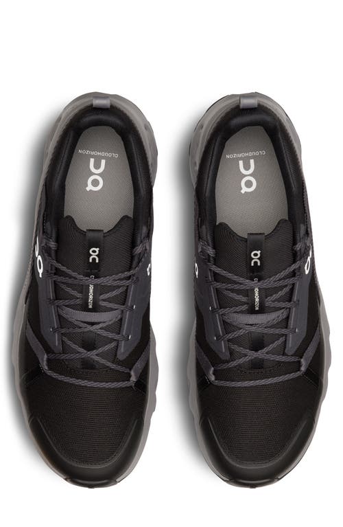 On Cloudhoriz Hiking Shoe In Black/alloy