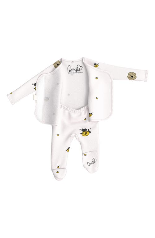 Shop Bonsie Baby Skin To Skin Footie In Bees/honey