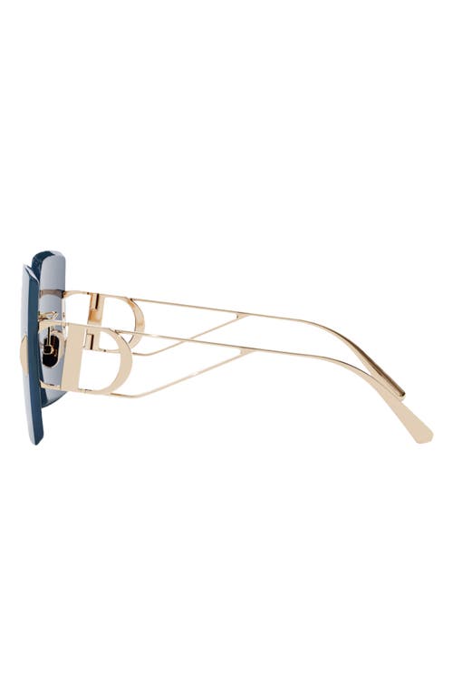 Shop Dior 30montaigne S7u 64mm Oversize Square Sunglasses In Gold Dh/blue